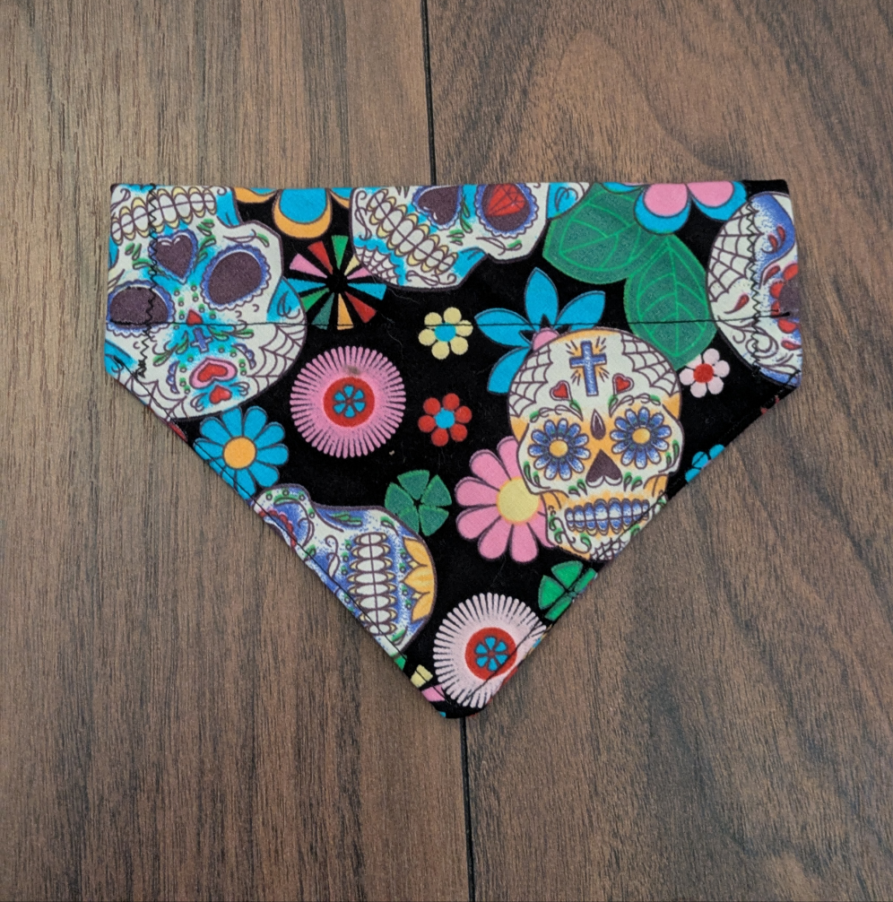 Sugar Skull Dog Bandana - S