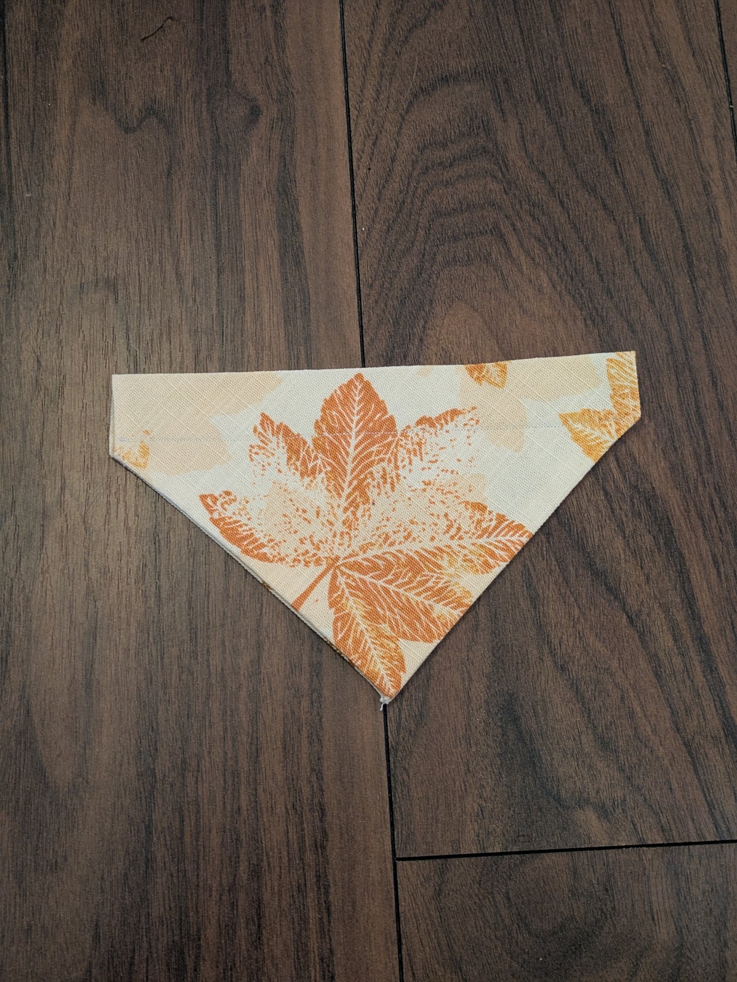 Leaf Print Dog Bandana - S