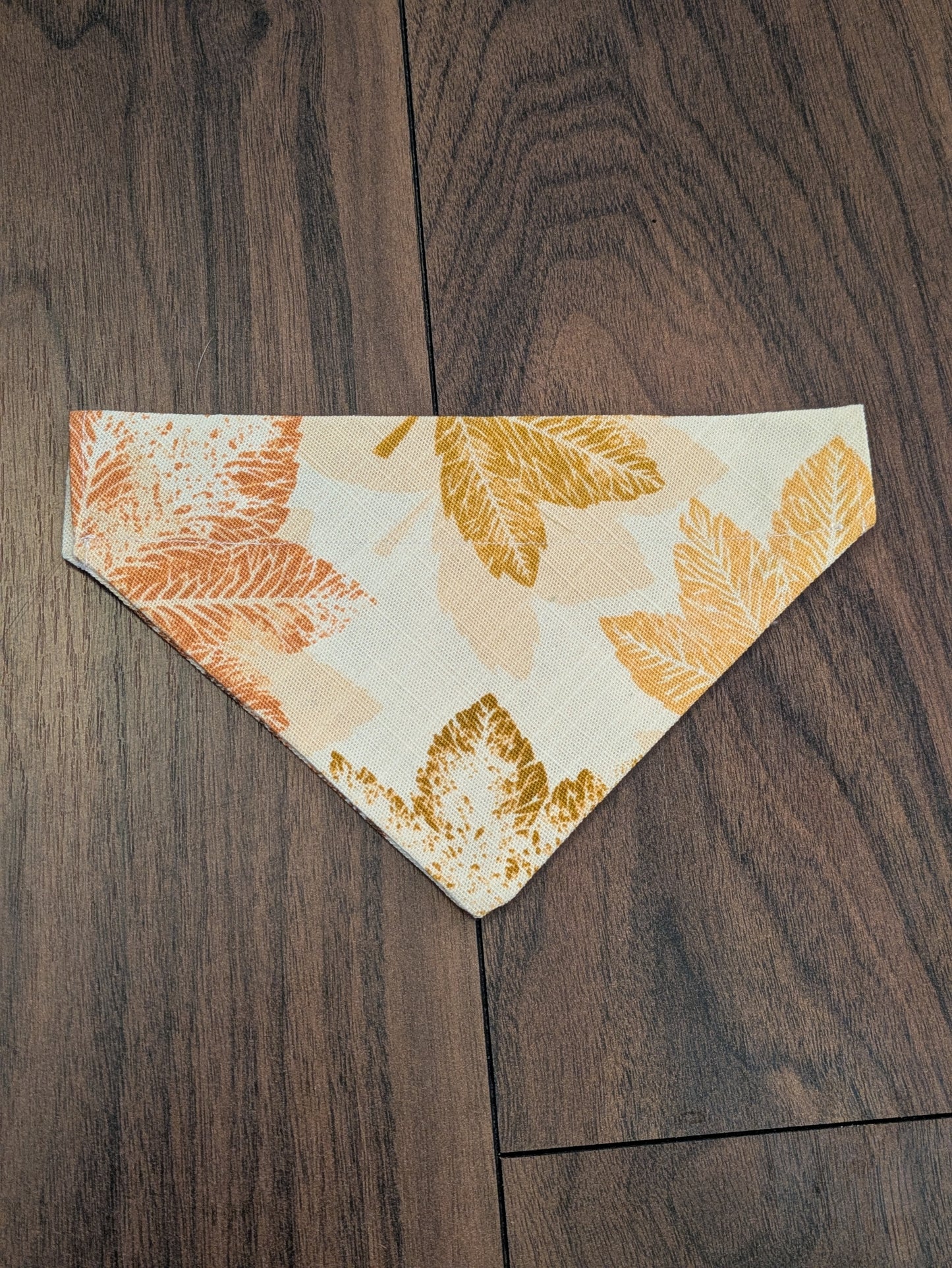 Leaf Print Dog Bandana - S