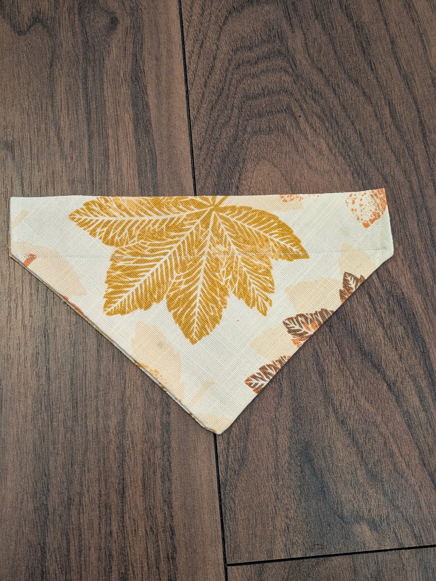 Leaf Print Dog Bandana - S