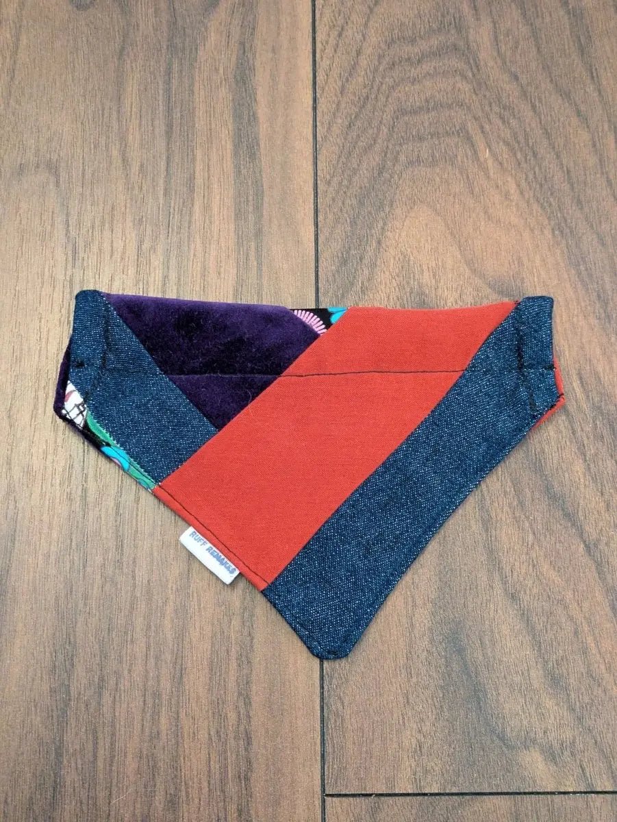 Sugar Skull Patchwork Dog Bandana - S - Fetch & Fettle