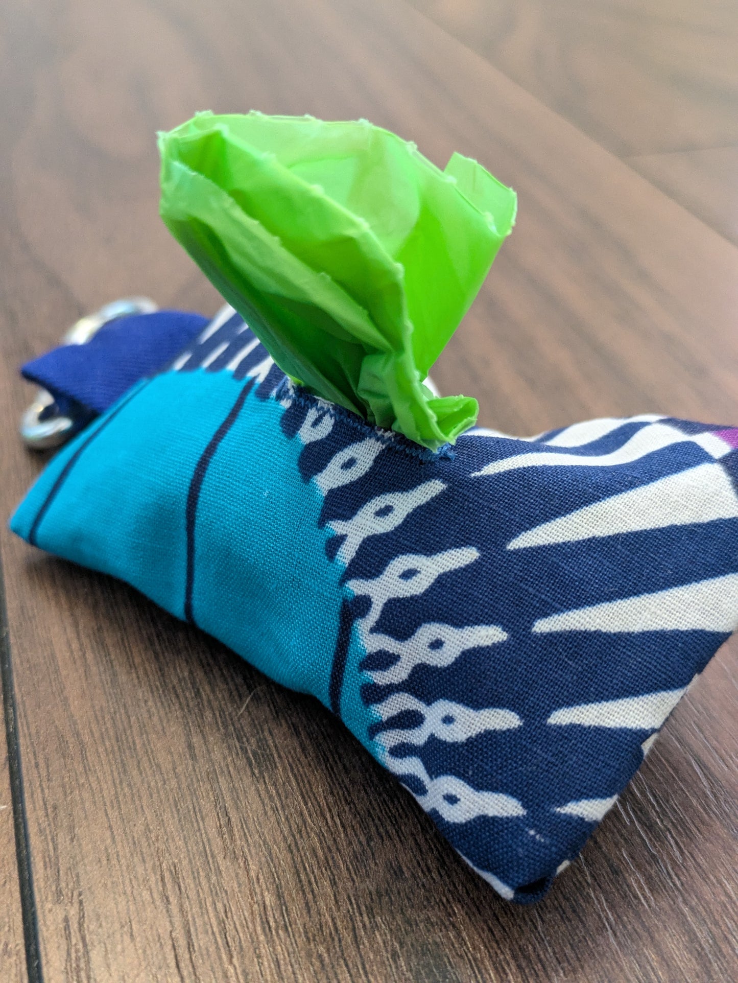 African print poo bag holder