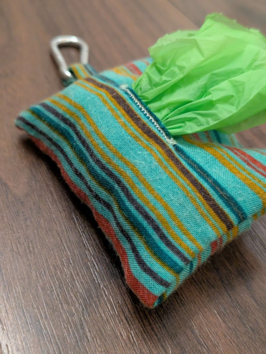 Turquoise spice poo bag holder - Fetch & Fettle