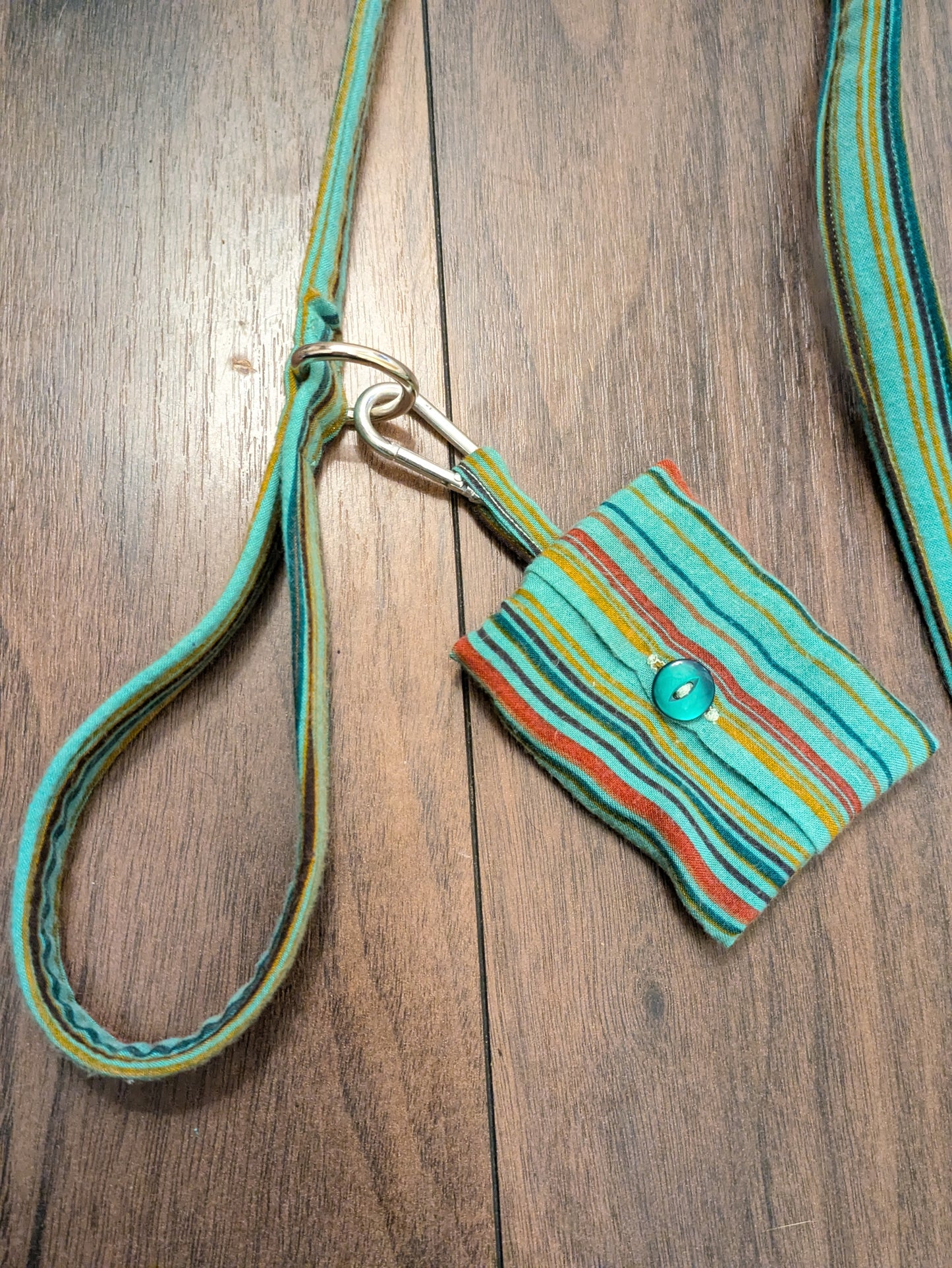 Turquoise spice poo bag holder