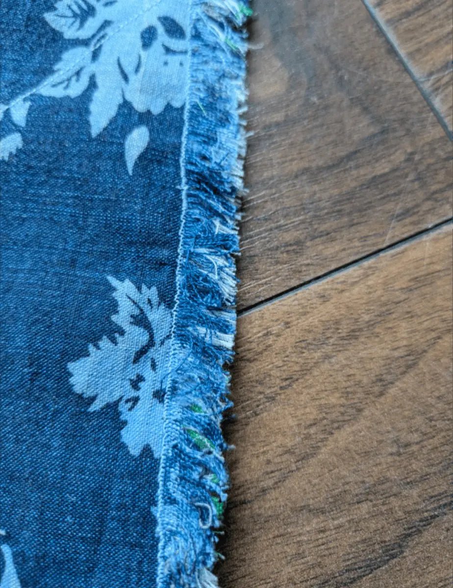 Fringed Denim Rose Dog Bandana - Fetch & Fettle