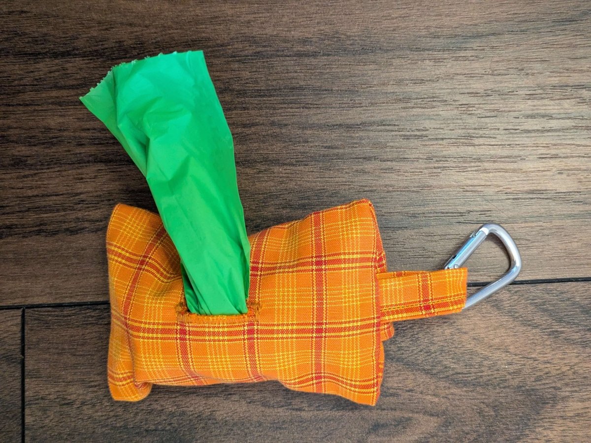 Orange poo bag holder - Fetch & Fettle