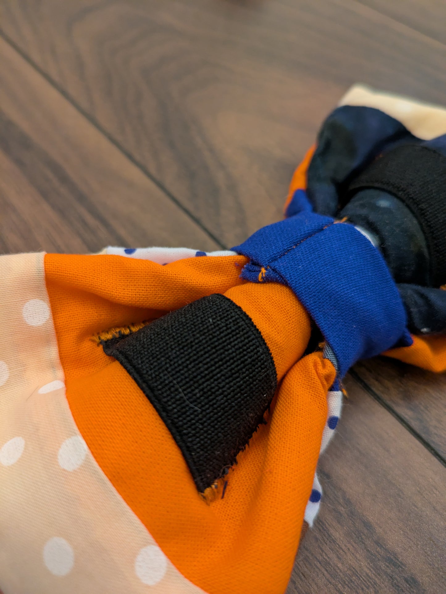 Bright patchwork dog bow tie - L/XL