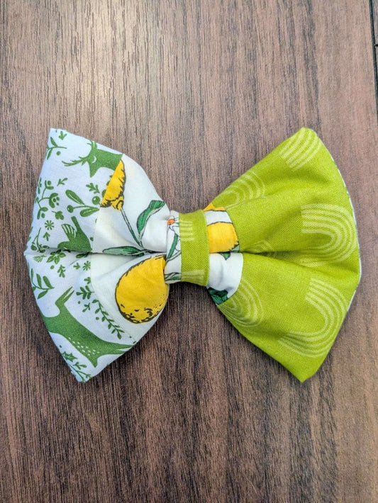 Spring greens dog bow - M - Fetch & Fettle