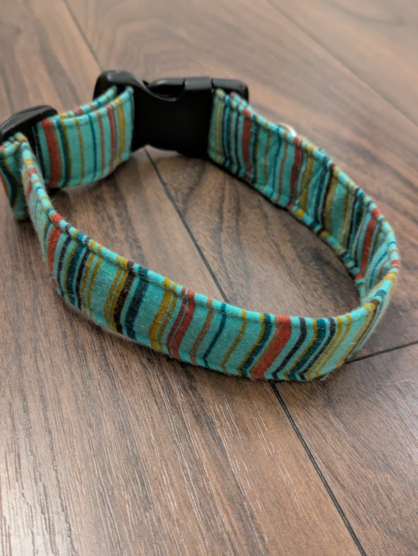 Turquoise spice - upcycled dog collar (medium)