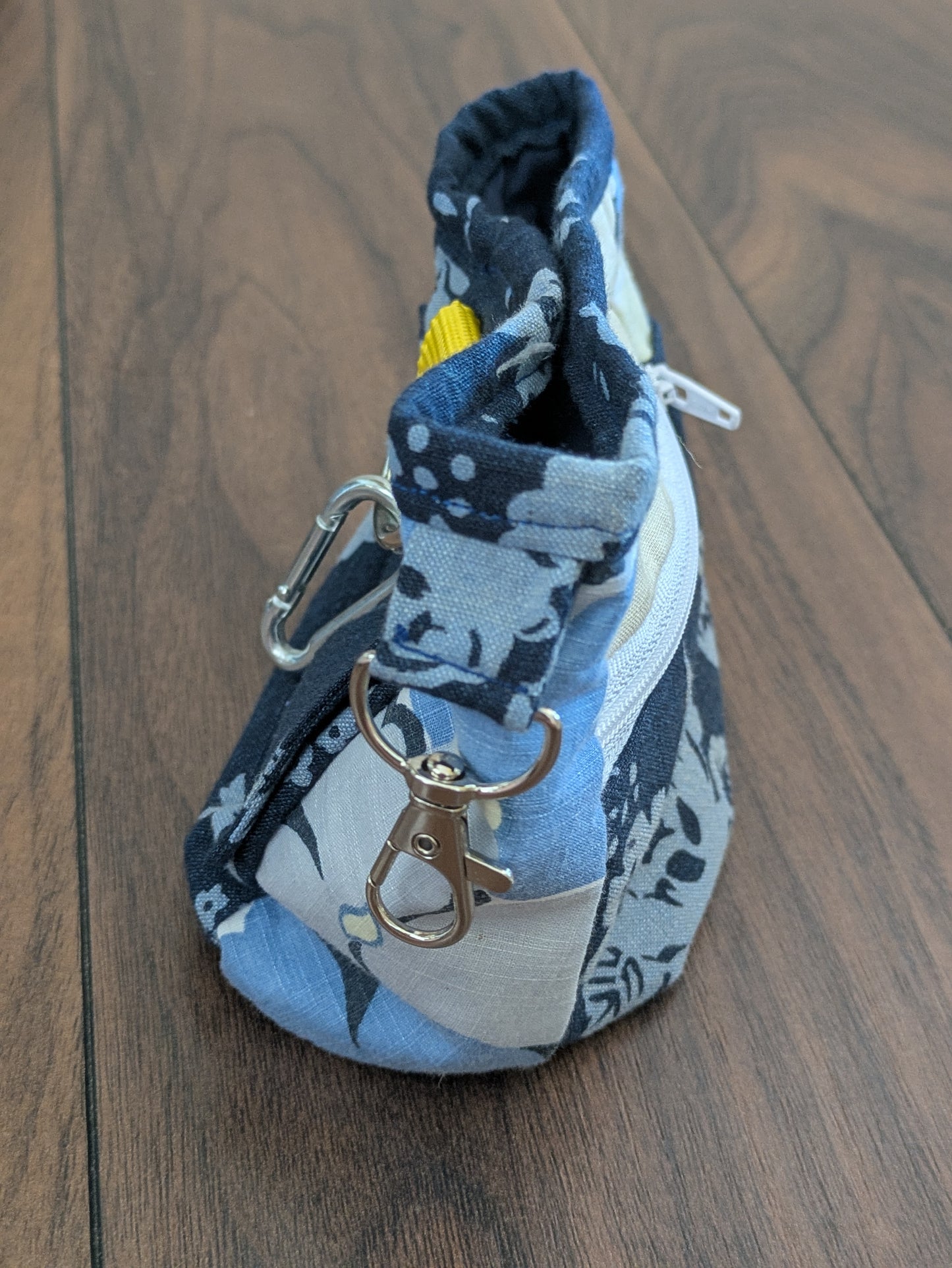 Floral denim - dog treat pouch
