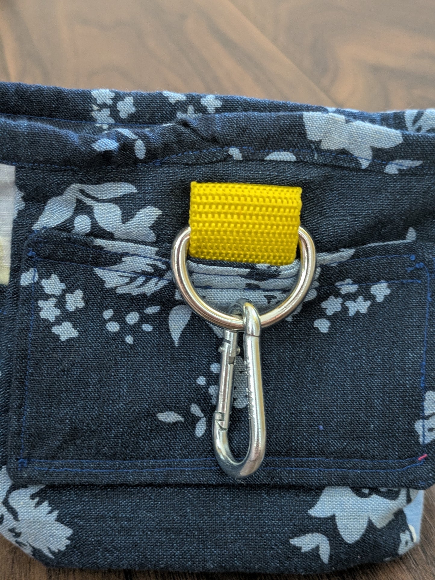Floral denim - dog treat pouch