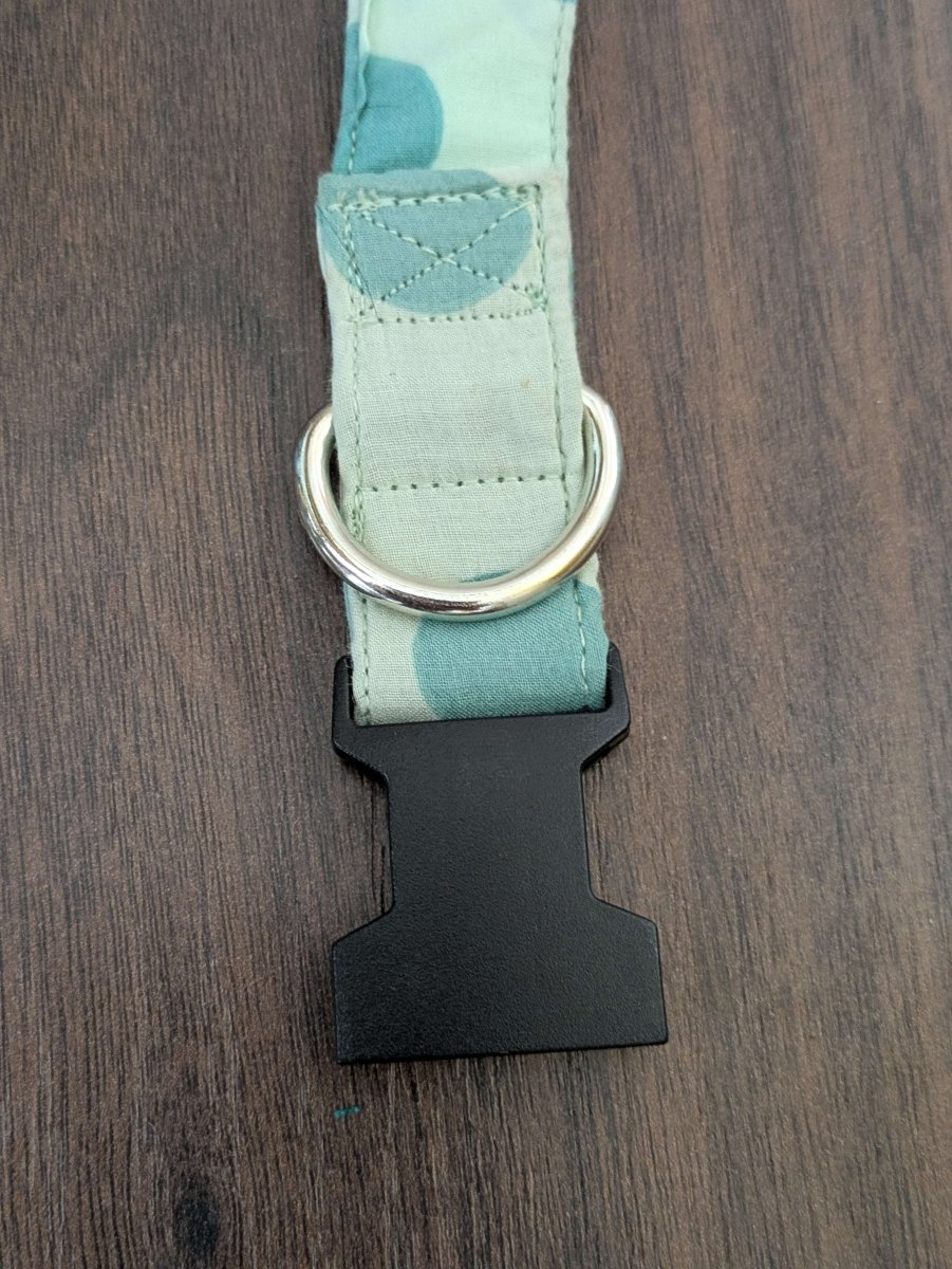 Dotty green - upcycled dog collar (small) - Fetch & Fettle