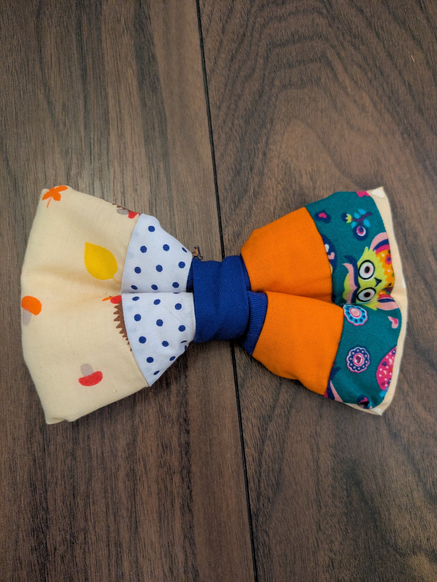 Bright patchwork dog bow tie - L/XL