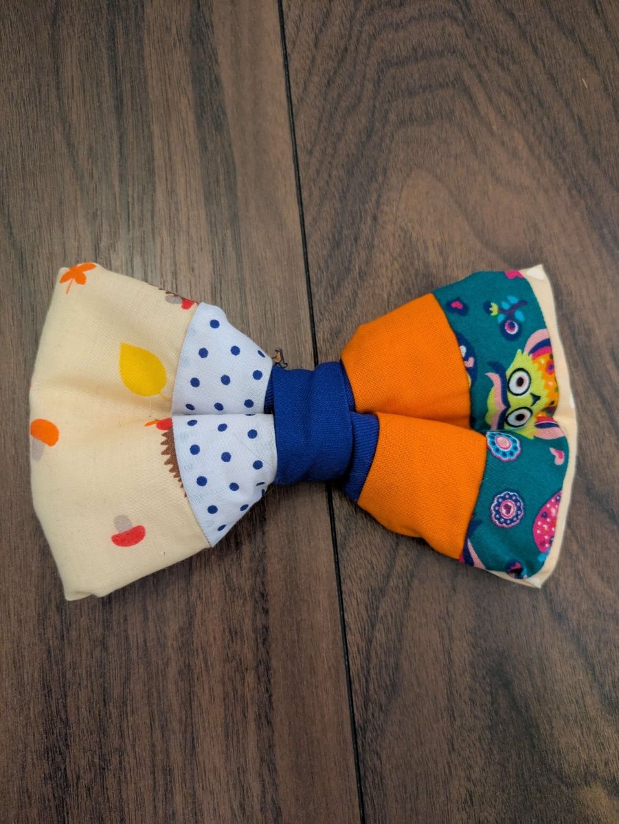 Bright patchwork dog bow tie - L/XL - Fetch & Fettle