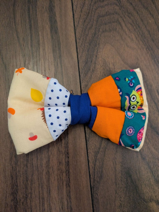 Bright patchwork dog bow tie - L/XL - Fetch & Fettle