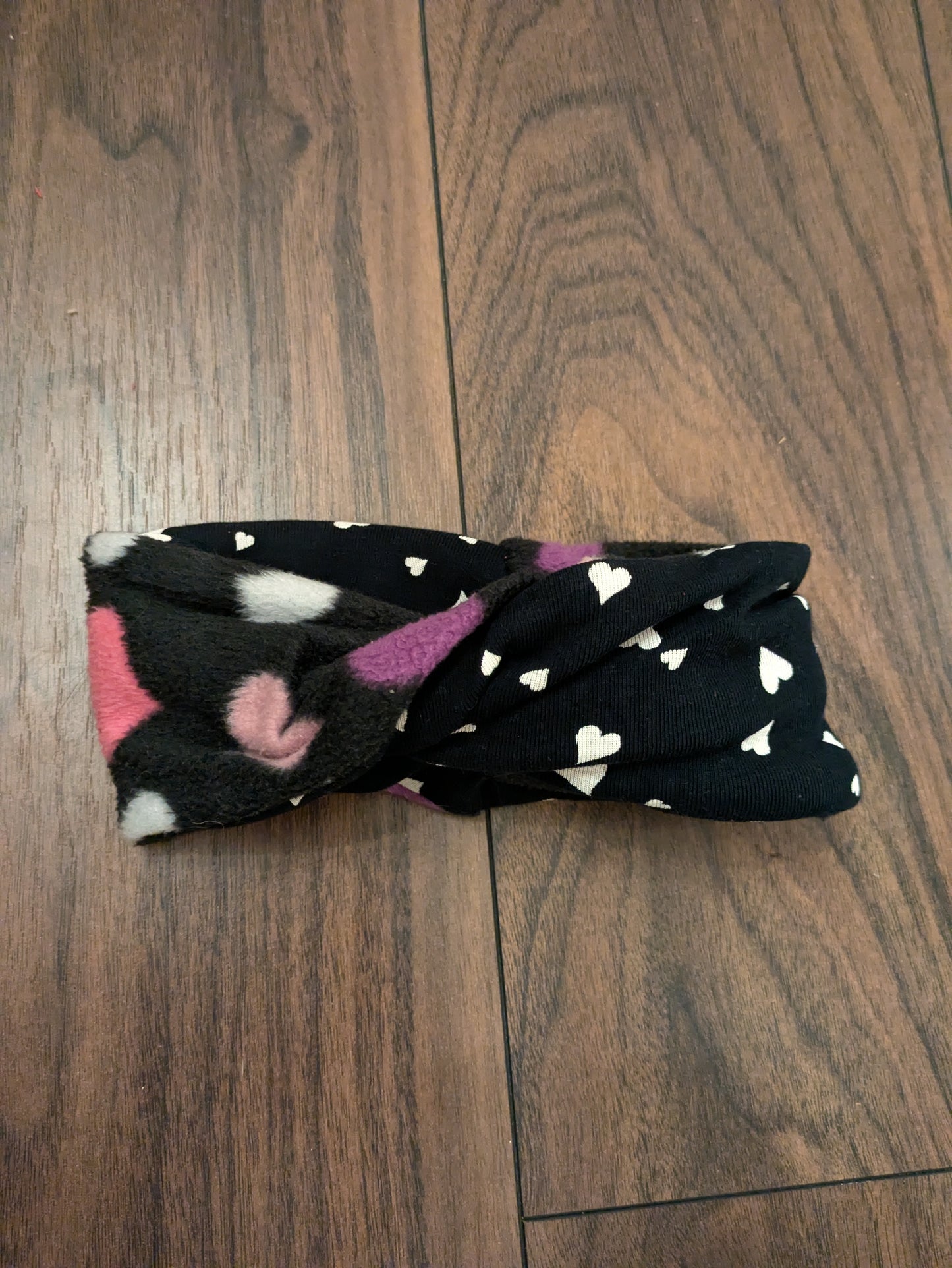 Dog infinity scarf double hearts