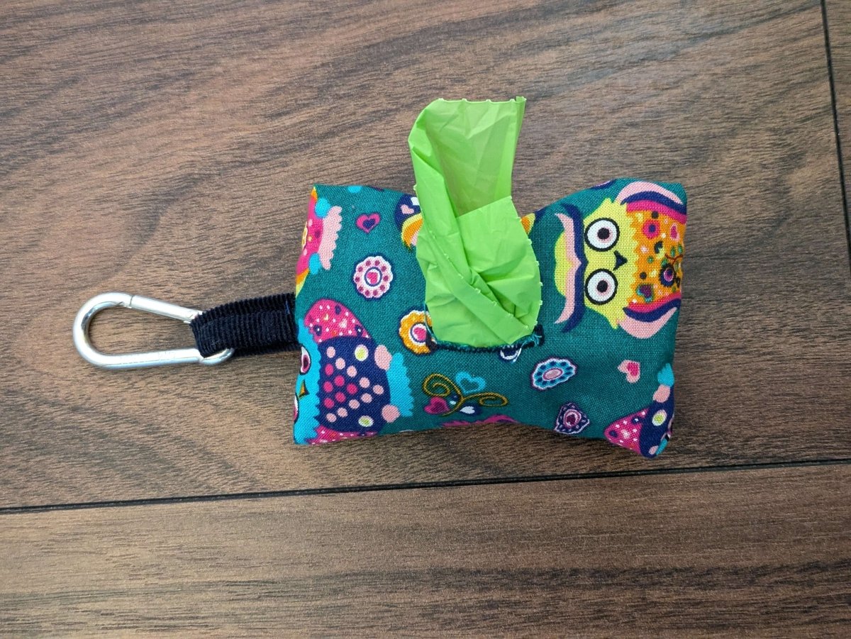 Bright owl poo bag holder - Fetch & Fettle