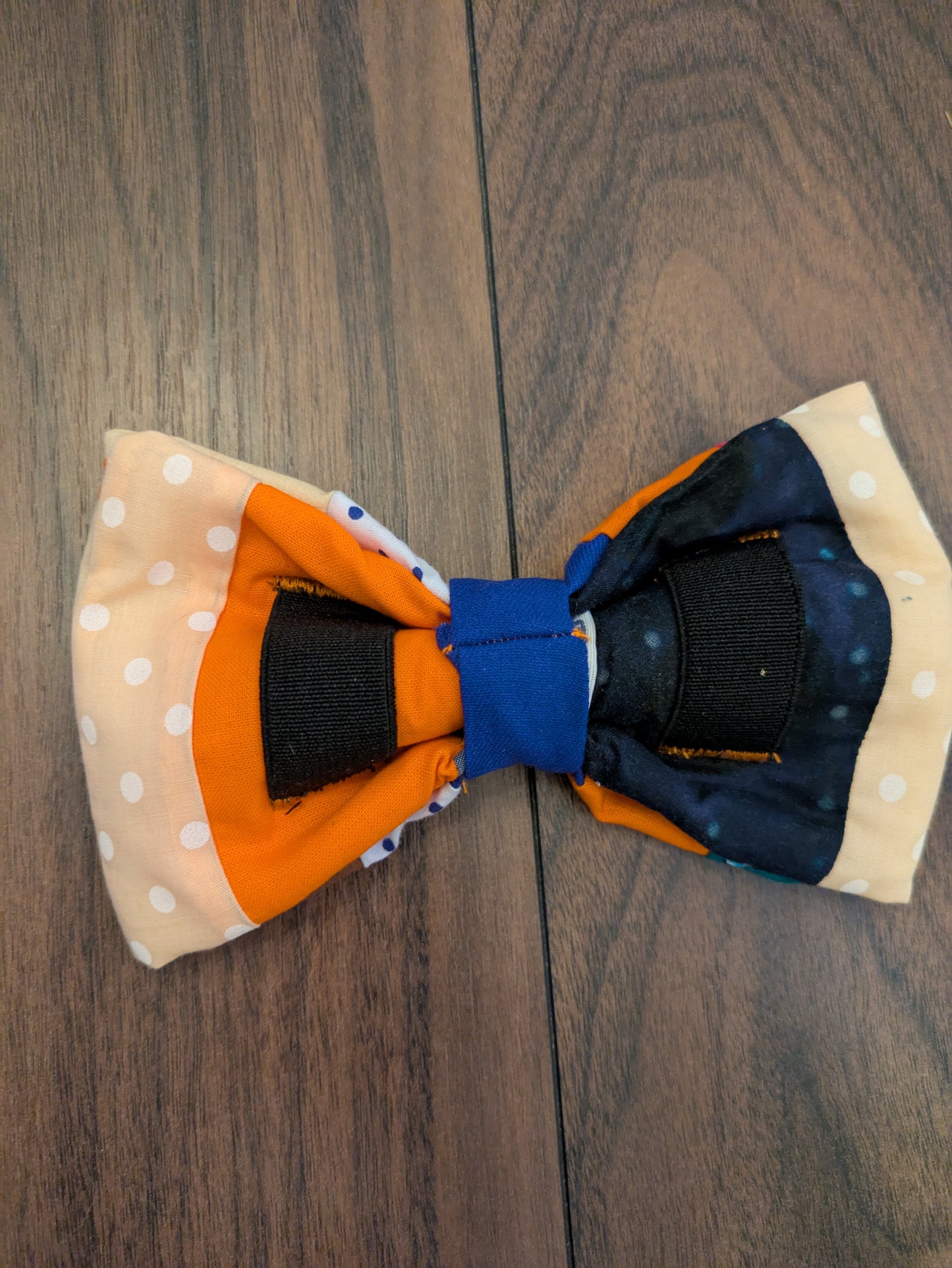 Bright patchwork dog bow tie - L/XL