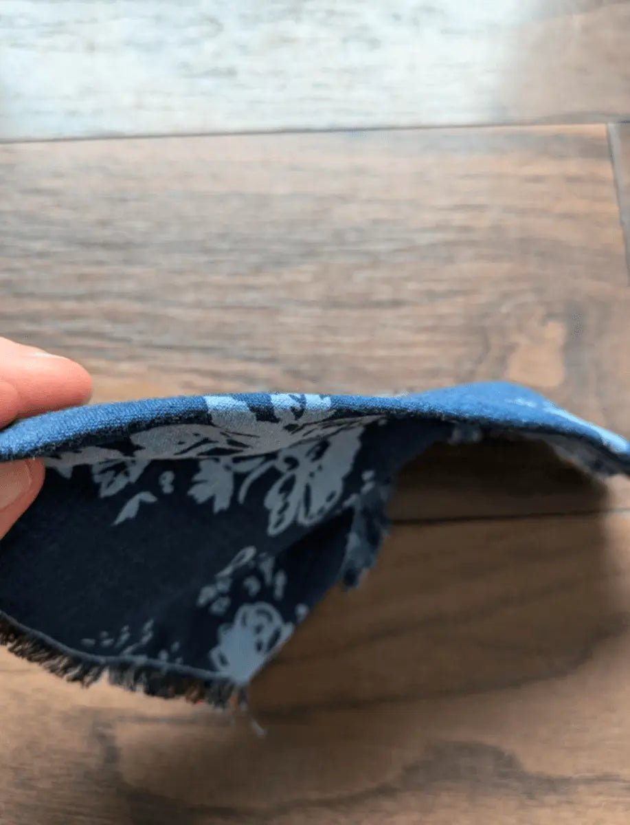Fringed Denim Rose Dog Bandana - Fetch & Fettle