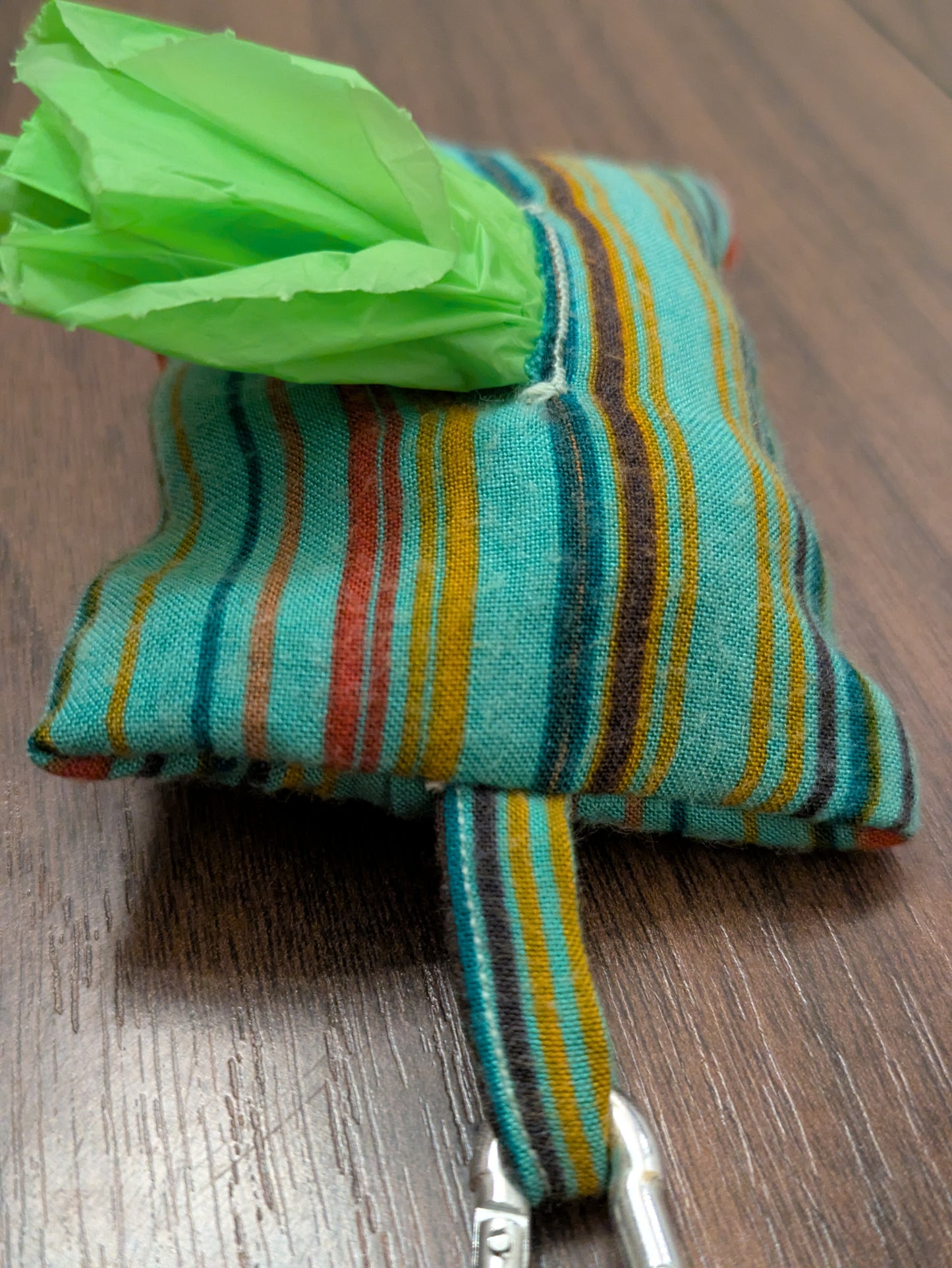 Turquoise spice poo bag holder