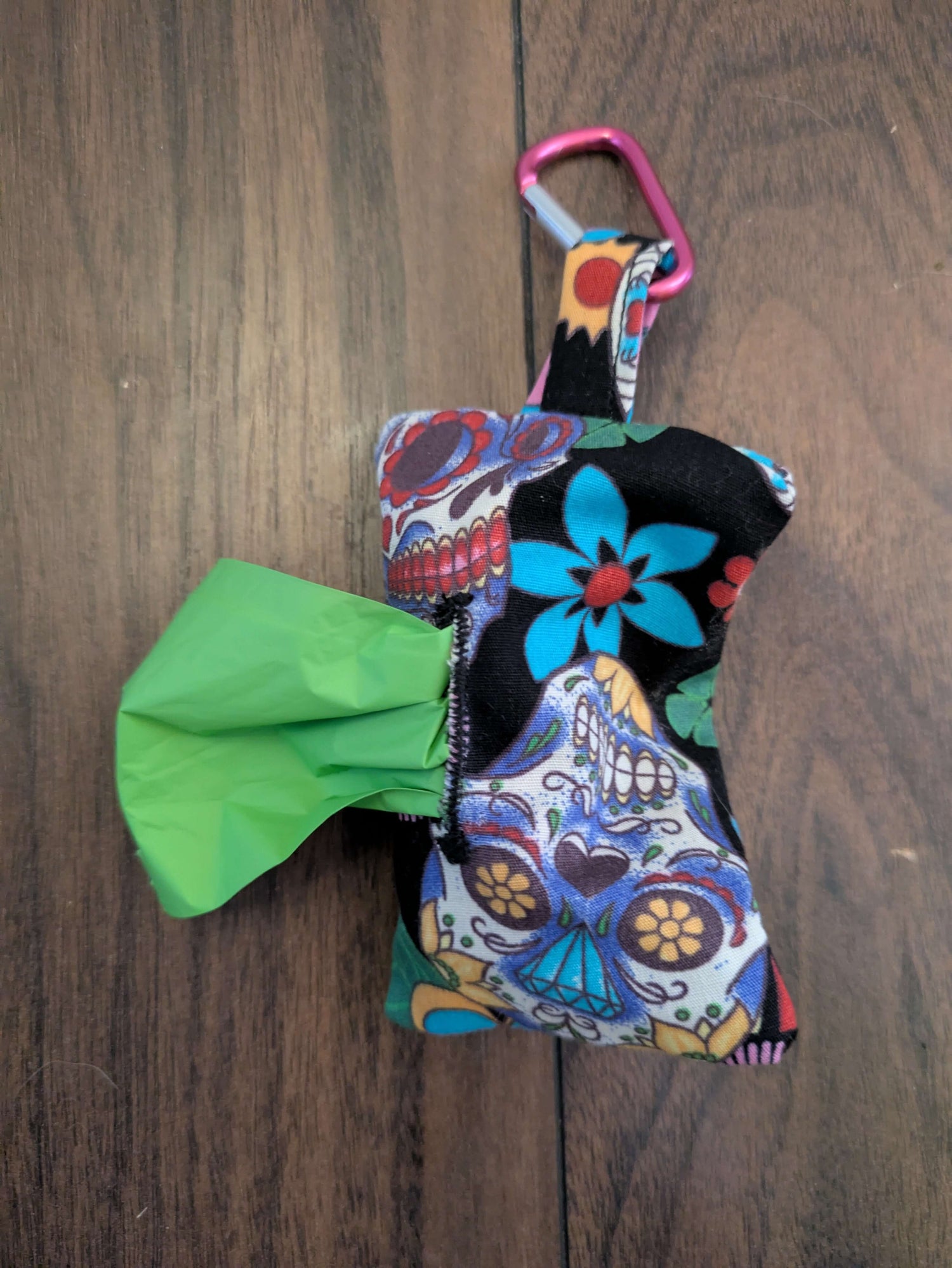 Handmade eco dog poo bag holders – upcycled fabric holders for clean, conscious walks in the UK