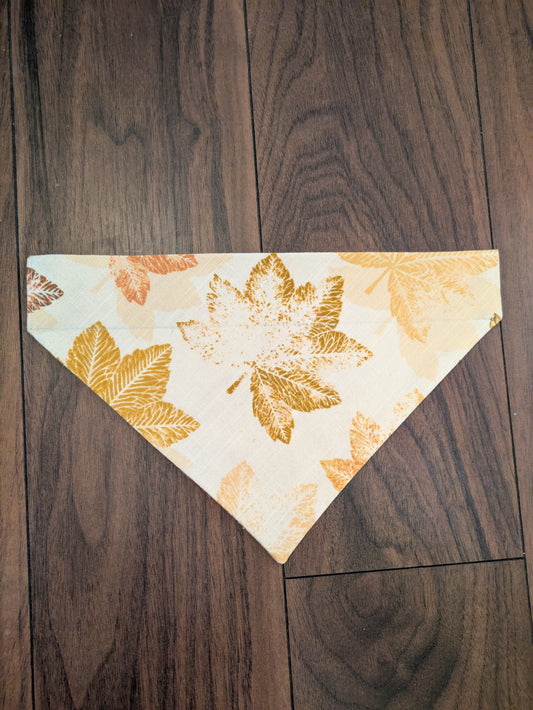 Leaf Print Dog Bandana - L/XL