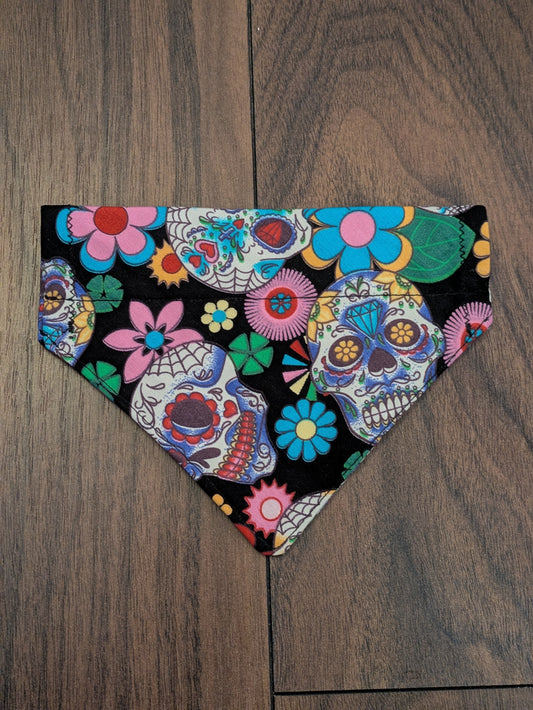 Sugar Skull Dog Bandana - S