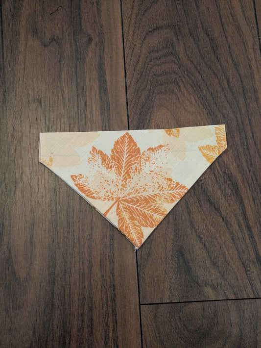 Leaf Print Dog Bandana - S
