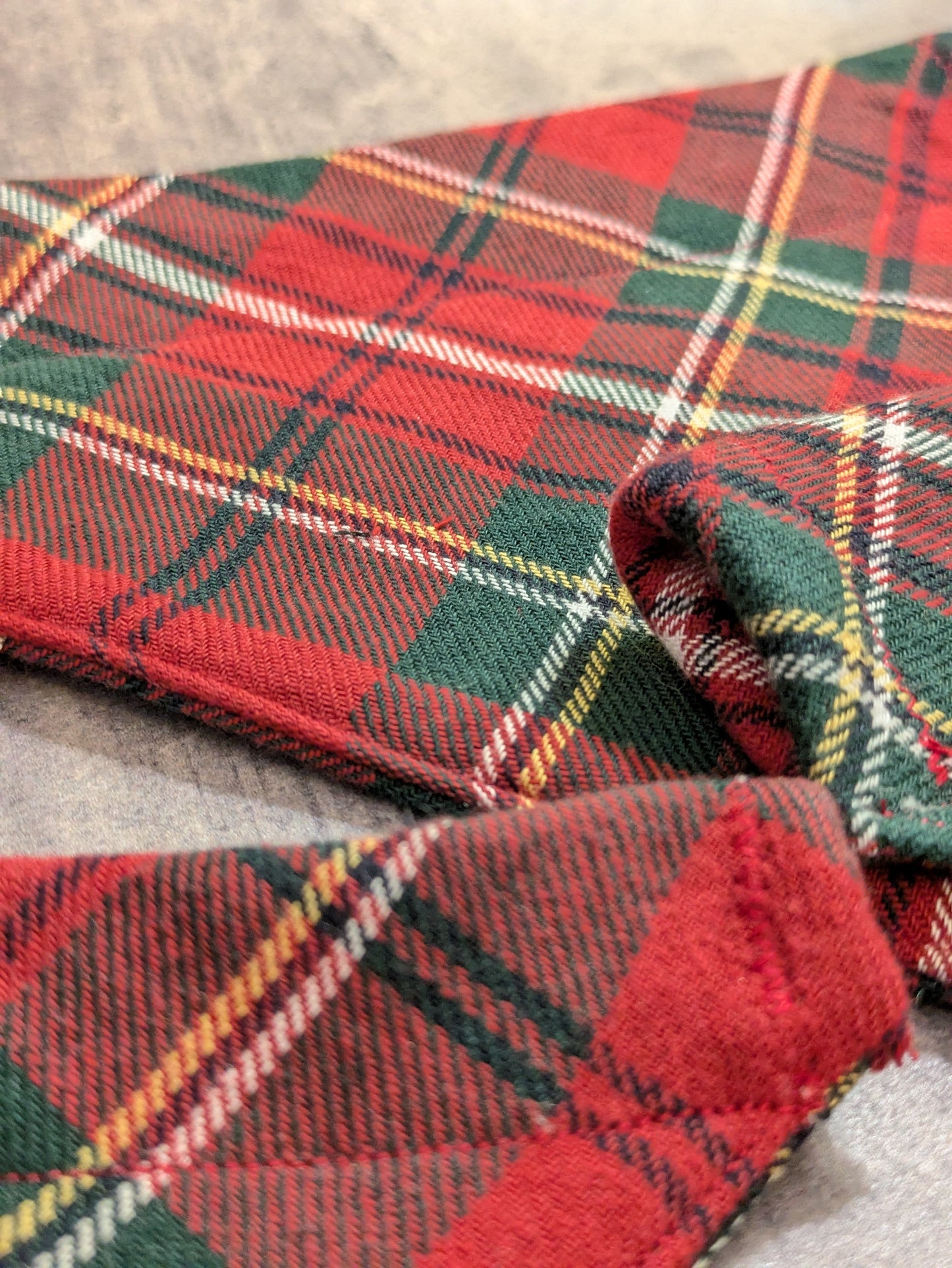 Red Plaid Dog Bandana