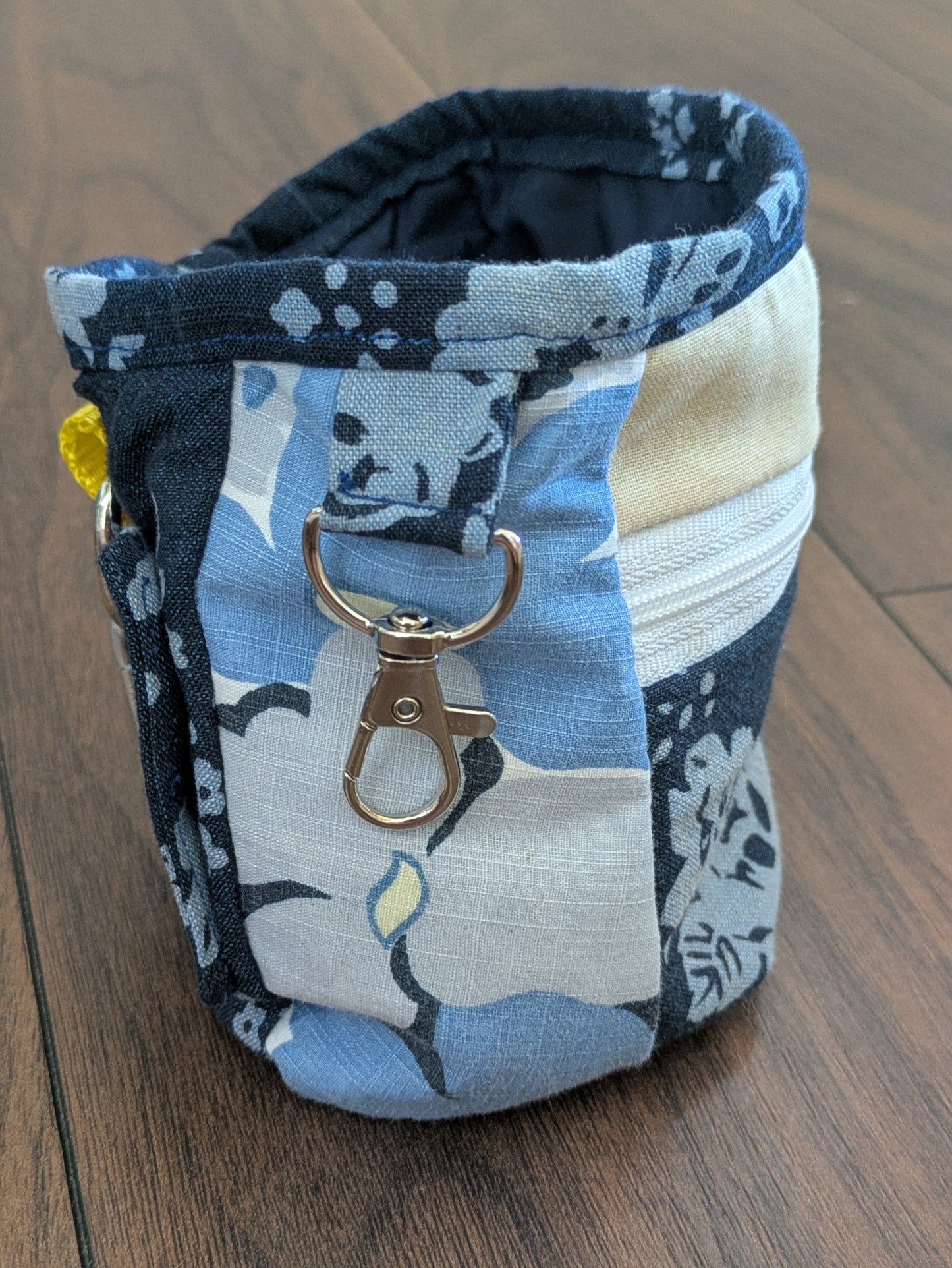 Floral denim - dog treat pouch