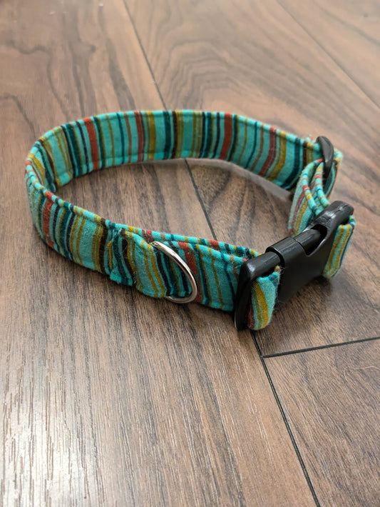Turquoise spice - upcycled dog collar (medium)