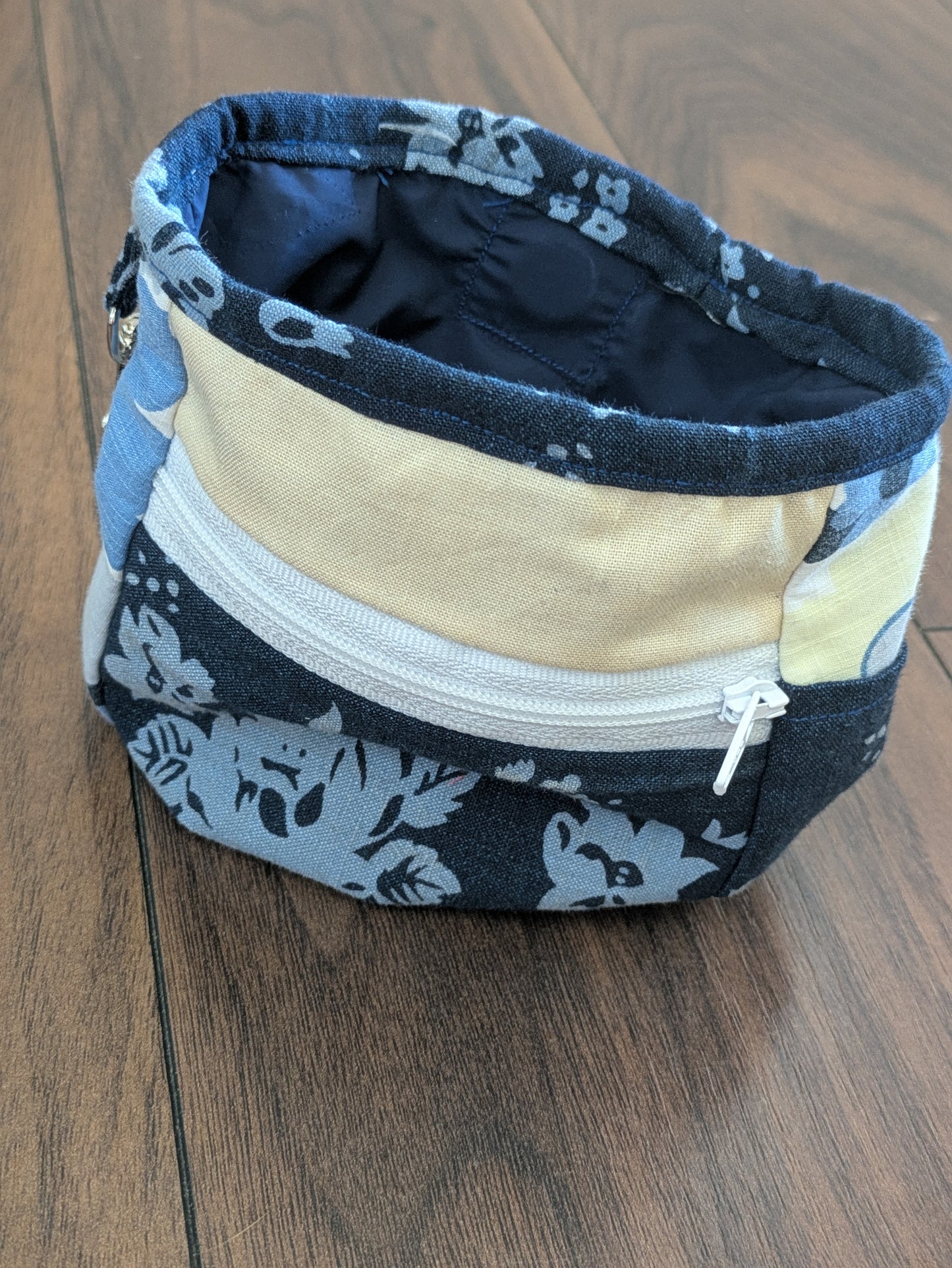 Floral denim - dog treat pouch