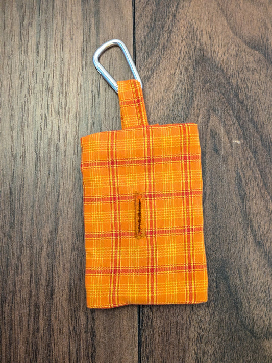 Orange poo bag holder