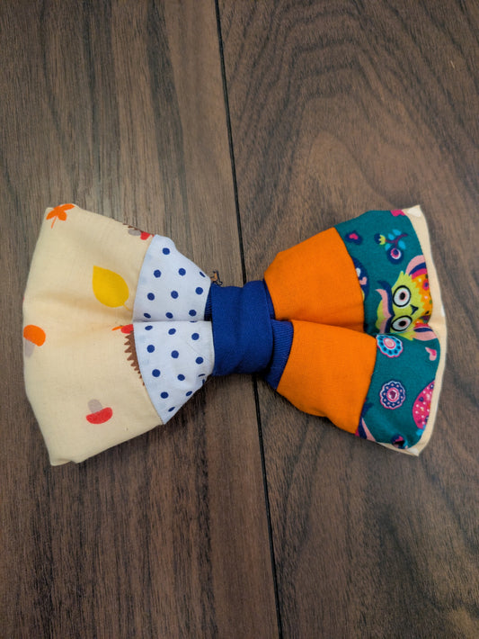 Bright patchwork dog bow tie - L/XL