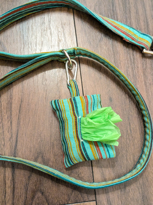 Turquoise spice poo bag holder