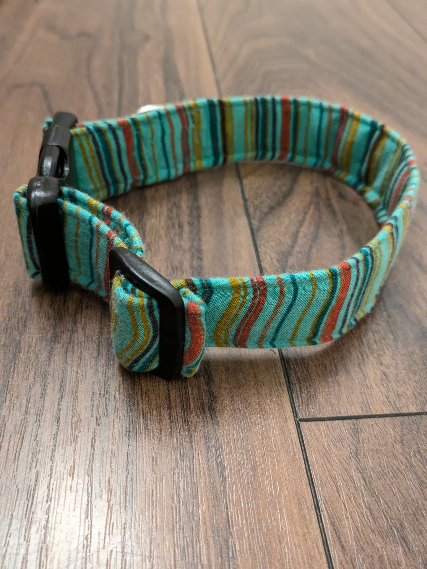 Turquoise spice - upcycled dog collar (medium)