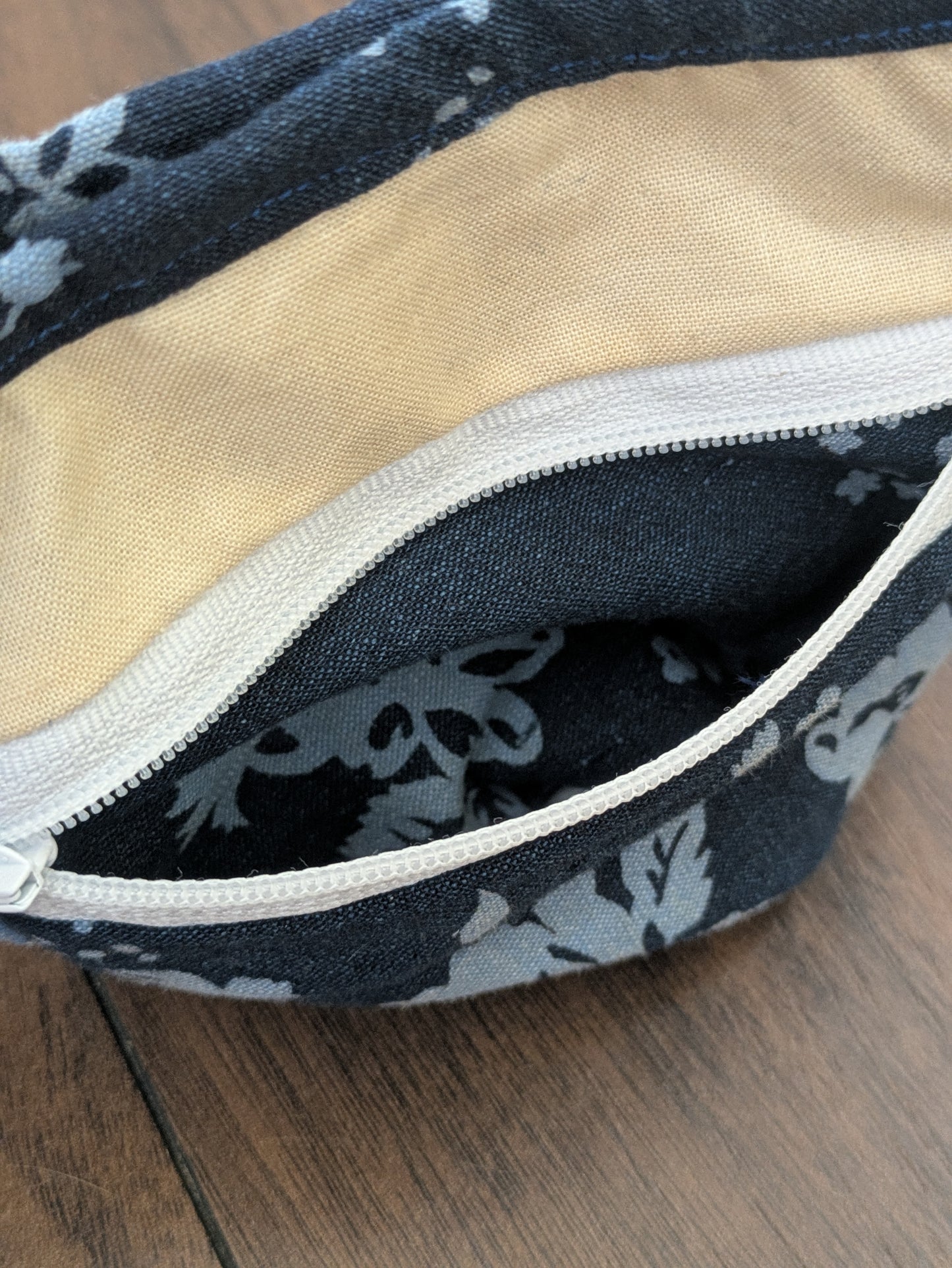 Floral denim - dog treat pouch