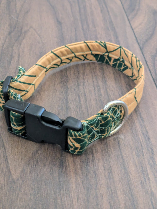 Spiderweb - upcycled dog collar (medium)